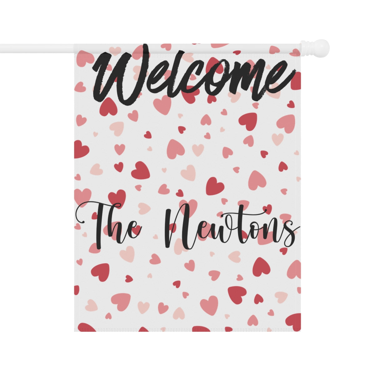 Personalized Valentine's Day Welcome Garden Banner - Stylish, Durable, and Perfect for Outdoor Decor