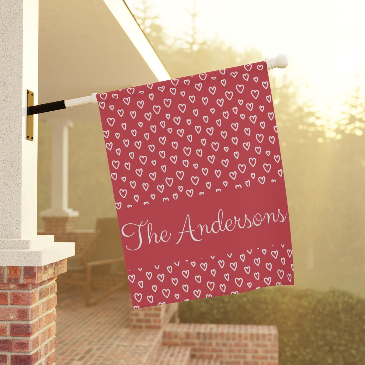 Personalized Valentine's Day Garden Banner - Elegant, Durable, and Perfect for Outdoor Decor