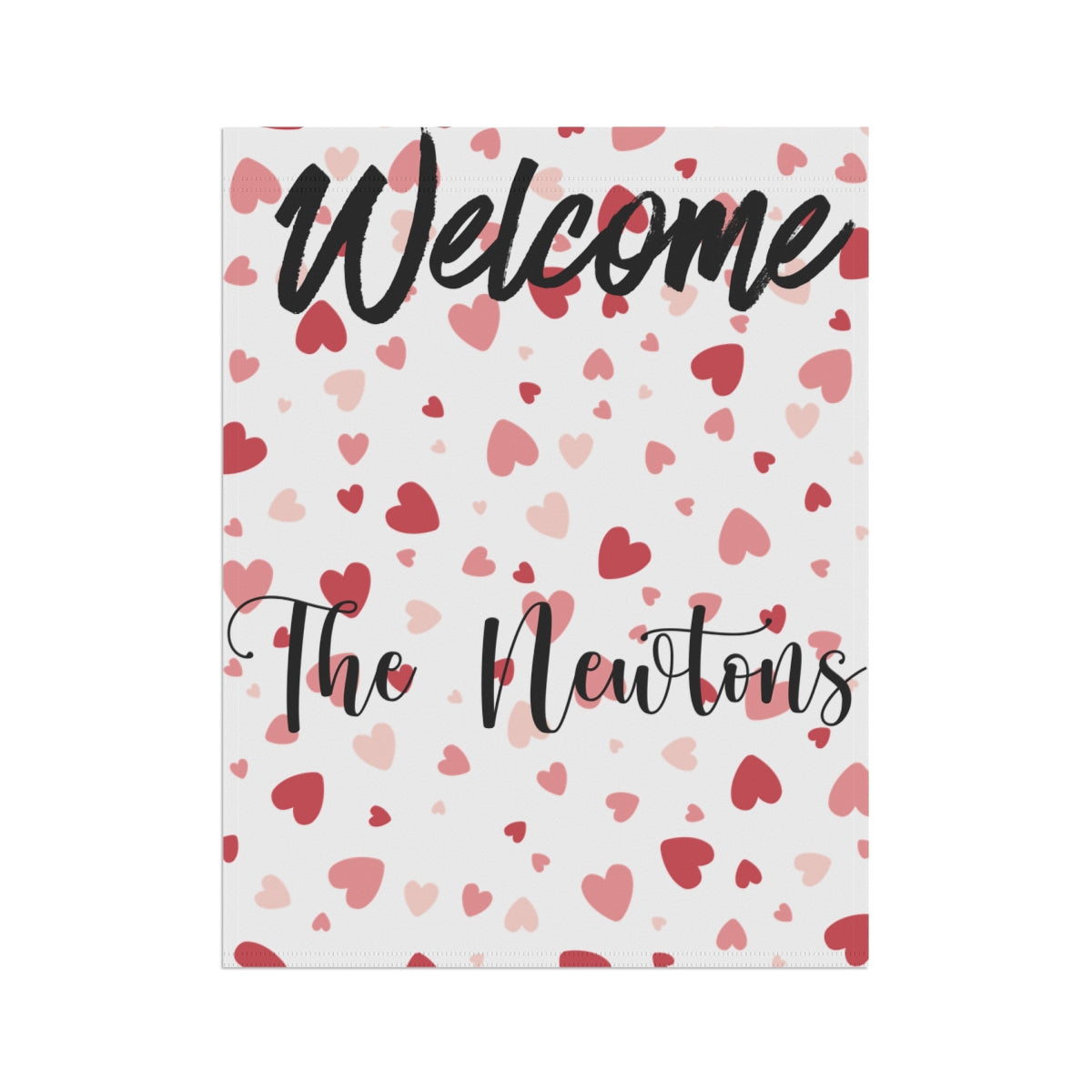 Personalized Valentine's Day Welcome Garden Banner - Stylish, Durable, and Perfect for Outdoor Decor