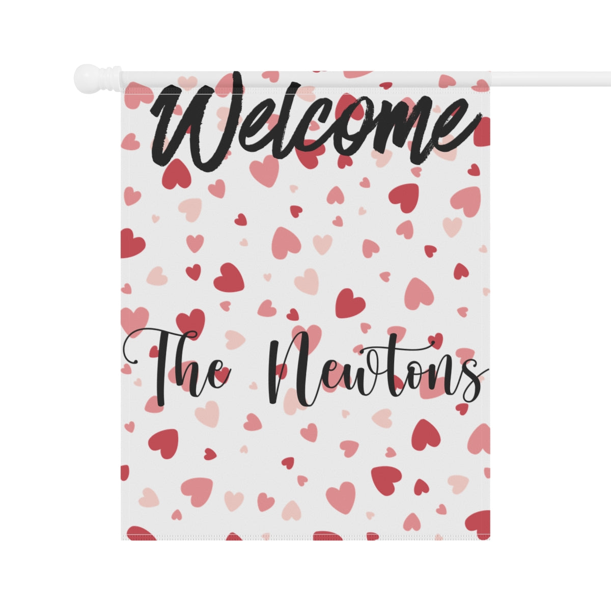 Personalized Valentine's Day Welcome Garden Banner - Stylish, Durable, and Perfect for Outdoor Decor