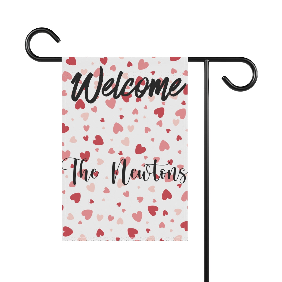 Personalized Valentine's Day Welcome Garden Banner - Stylish, Durable, and Perfect for Outdoor Decor