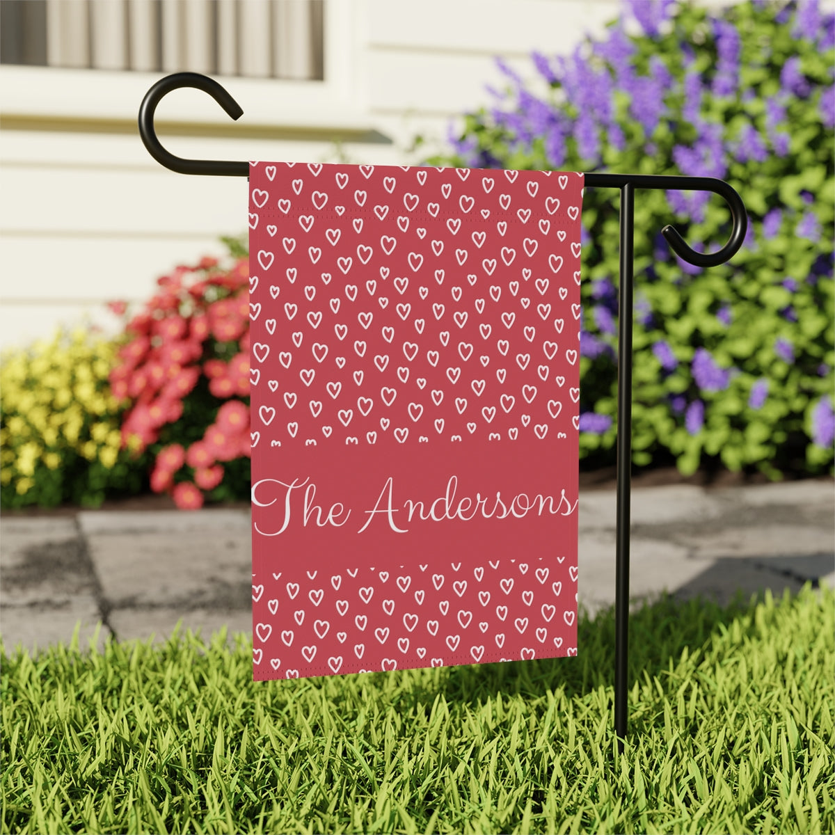 Personalized Valentine's Day Garden Banner - Elegant, Durable, and Perfect for Outdoor Decor