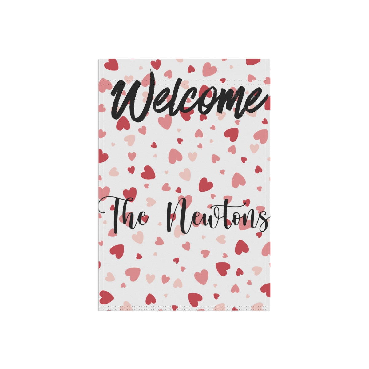 Personalized Valentine's Day Welcome Garden Banner - Stylish, Durable, and Perfect for Outdoor Decor