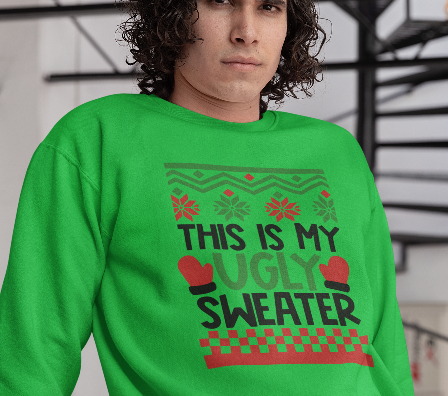 Get trendy with This is my Ugly Christmas Sweater - Sweatshirt available at Good Gift Company. Grab yours for $29.99 today!