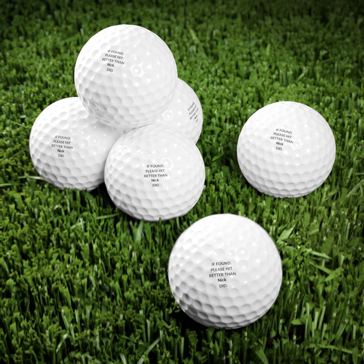 Sports| Personalized Golf Balls with Golfer's Name - Premium Golf Gift