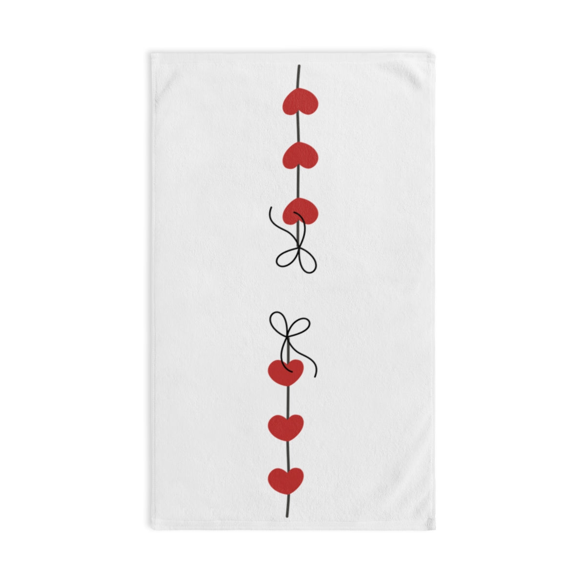 String of Hearts Valentine's Day Hand Towel