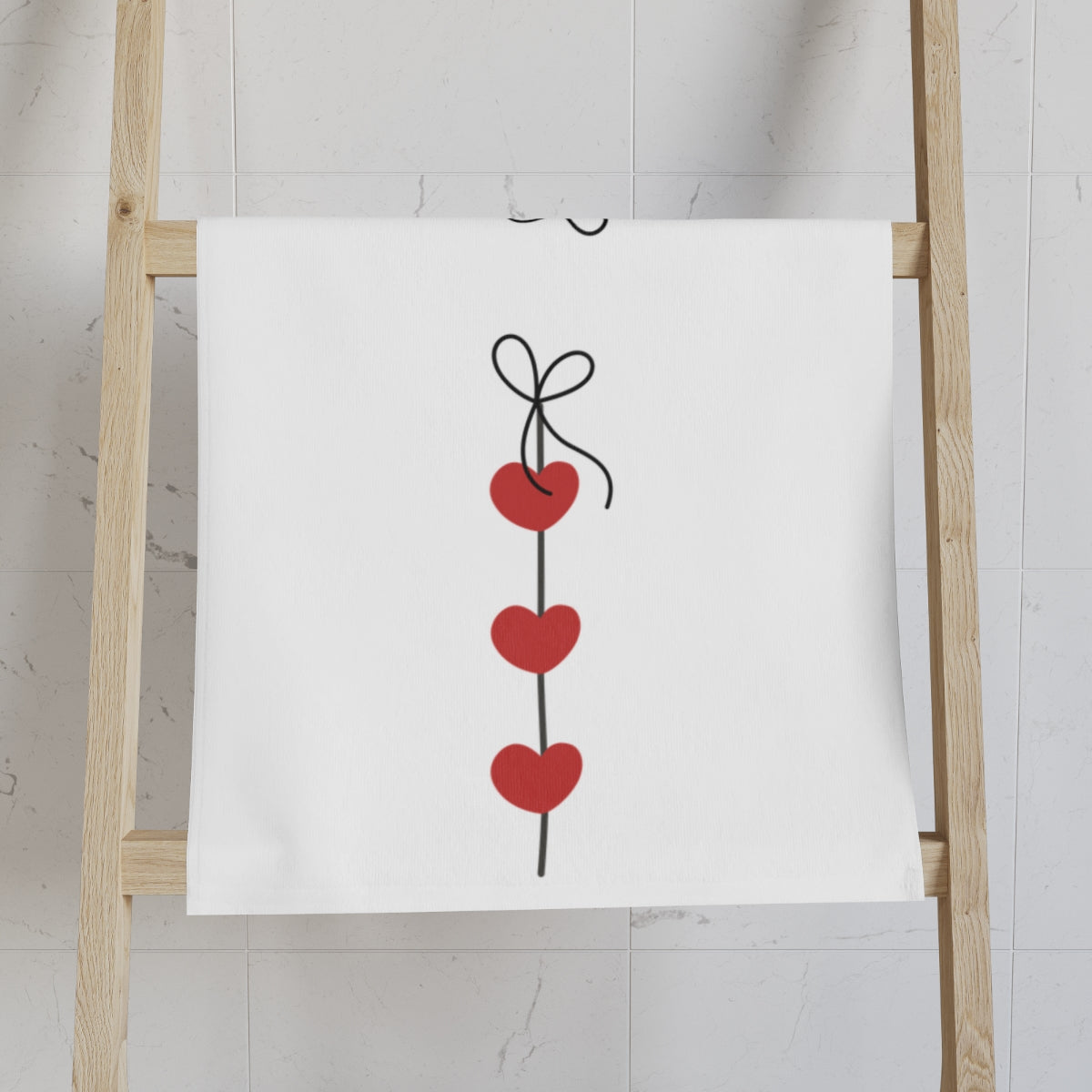 String of Hearts Valentine's Day Hand Towel