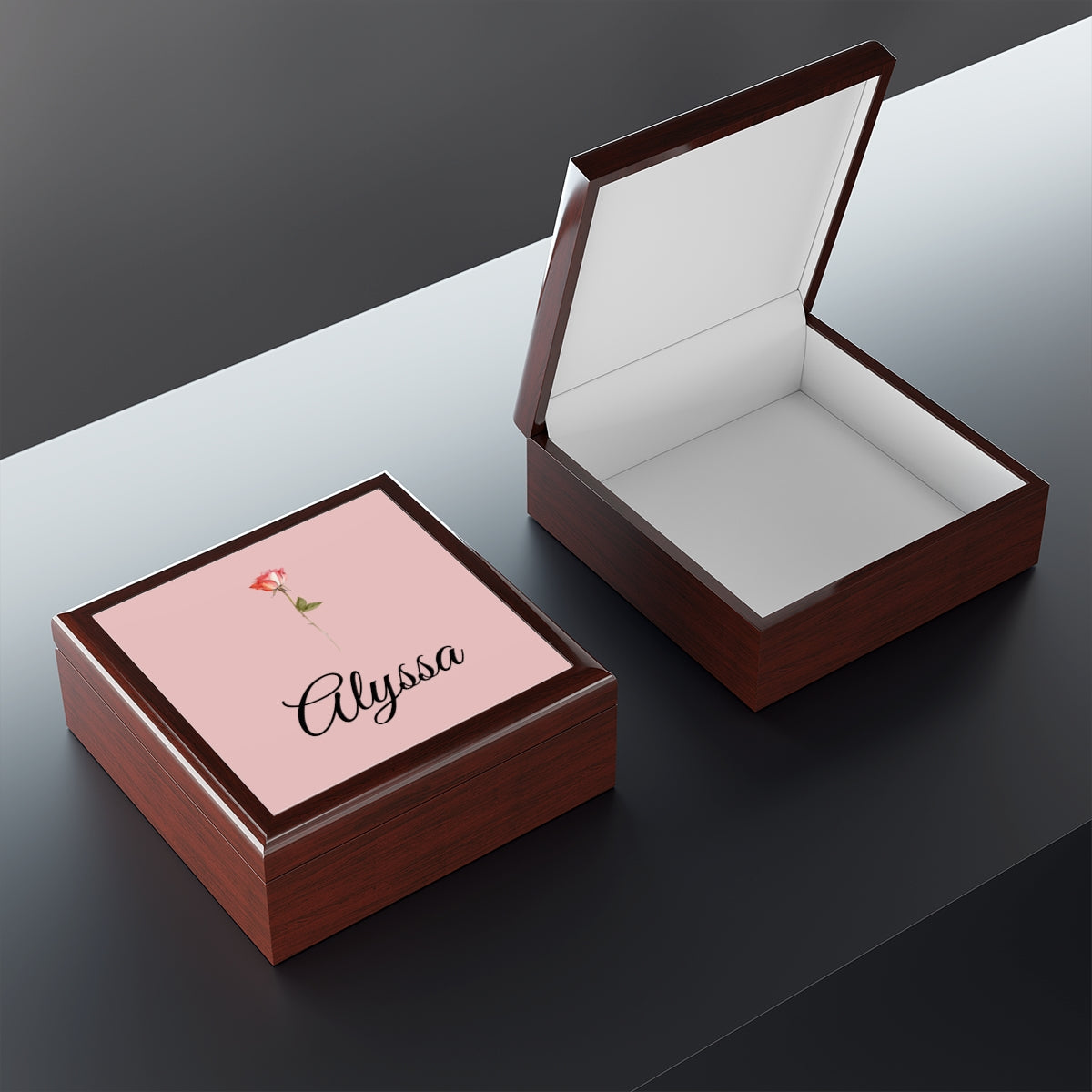 Get trendy with Glossy Finish Small Square Jewelry Box – Personalized Bridesmaid Gift -  available at Good Gift Company. Grab yours for $39.98 today!