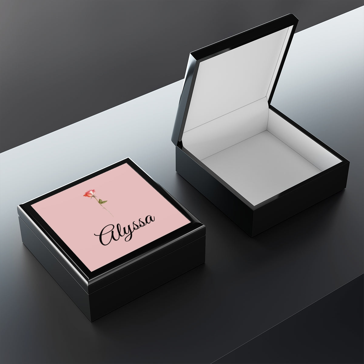 Get trendy with Glossy Finish Small Square Jewelry Box – Personalized Bridesmaid Gift -  available at Good Gift Company. Grab yours for $39.98 today!