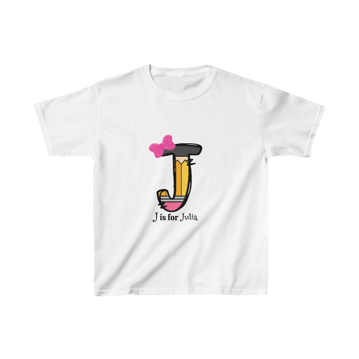 Get trendy with Personalized First Day of School T-Shirt - Custom Pencil Initial Design -  available at Good Gift Company. Grab yours for $11.50 today!