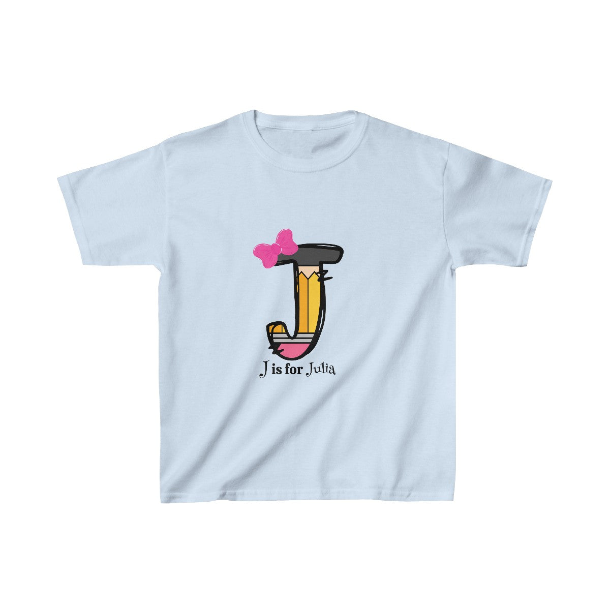 Get trendy with Personalized First Day of School T-Shirt - Custom Pencil Initial Design -  available at Good Gift Company. Grab yours for $11.50 today!