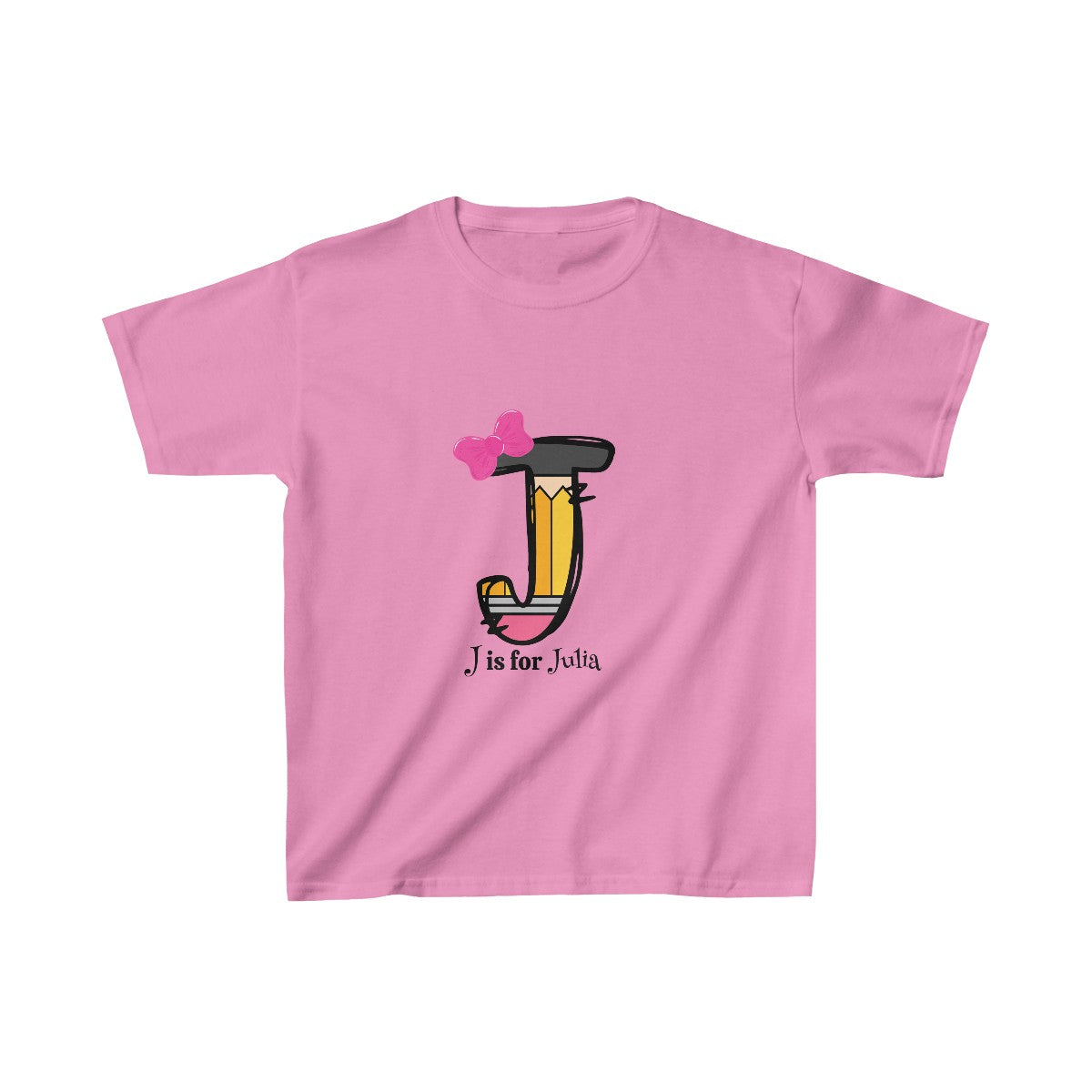 Get trendy with Personalized First Day of School T-Shirt - Custom Pencil Initial Design -  available at Good Gift Company. Grab yours for $11.50 today!