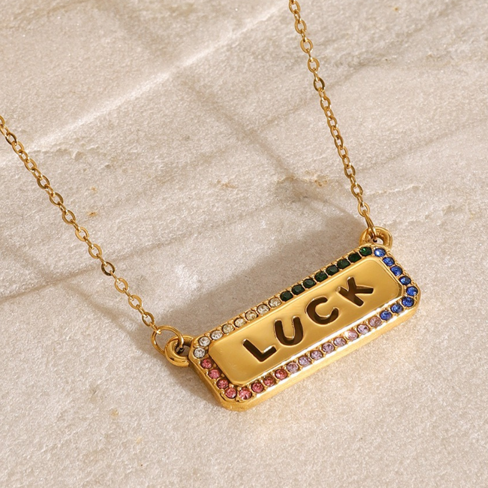 18K Gold Lucky Necklace - Top Luxe: St. Patrick's Best Gift!