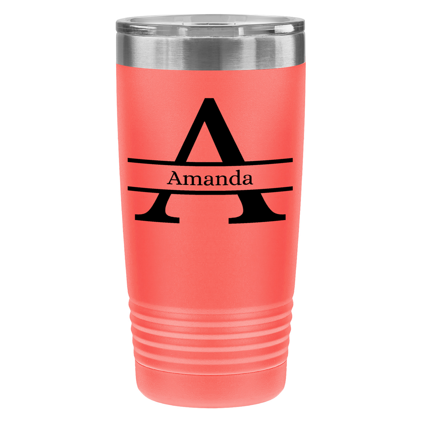 Gifts for her| Personalized 20oz Polar Camel Tumbler – Split Initial & Name Design