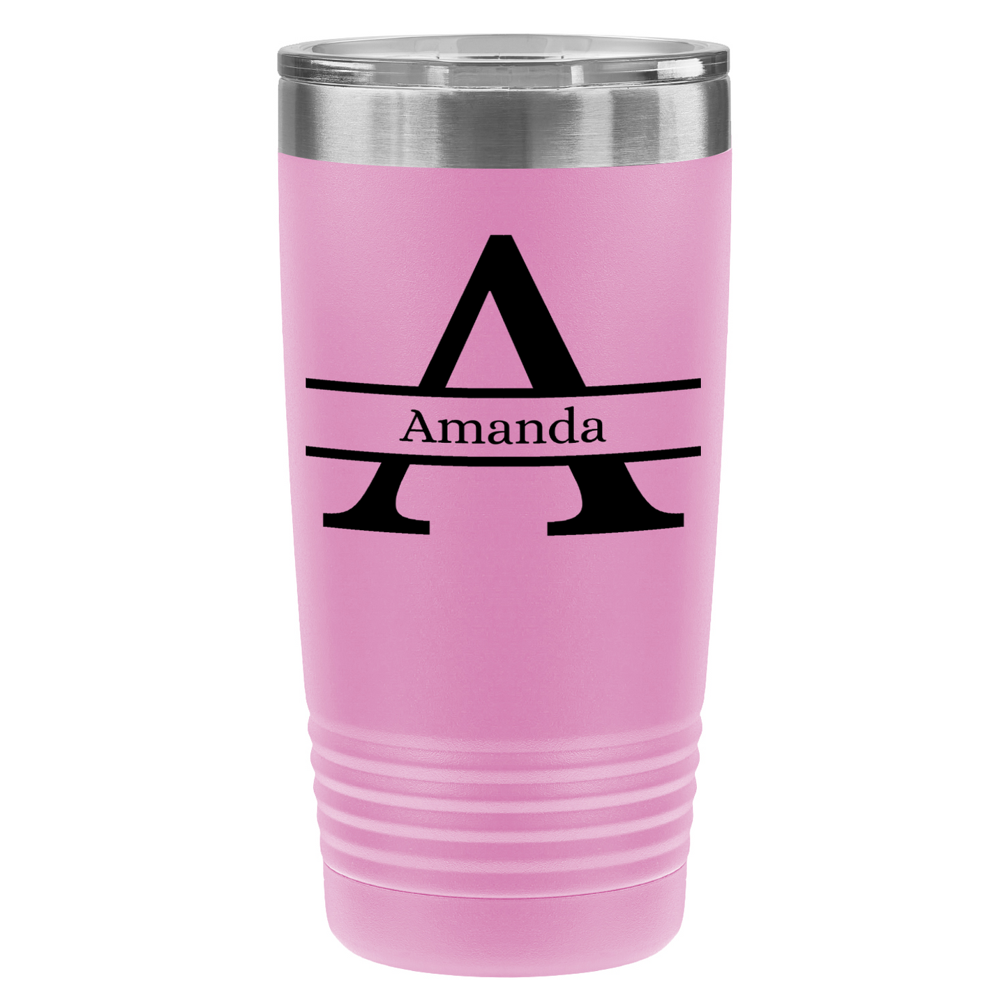 Gifts for her| Personalized 20oz Polar Camel Tumbler – Split Initial & Name Design