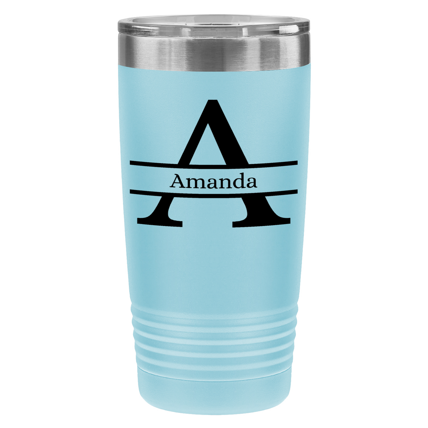 Gifts for her| Personalized 20oz Polar Camel Tumbler – Split Initial & Name Design