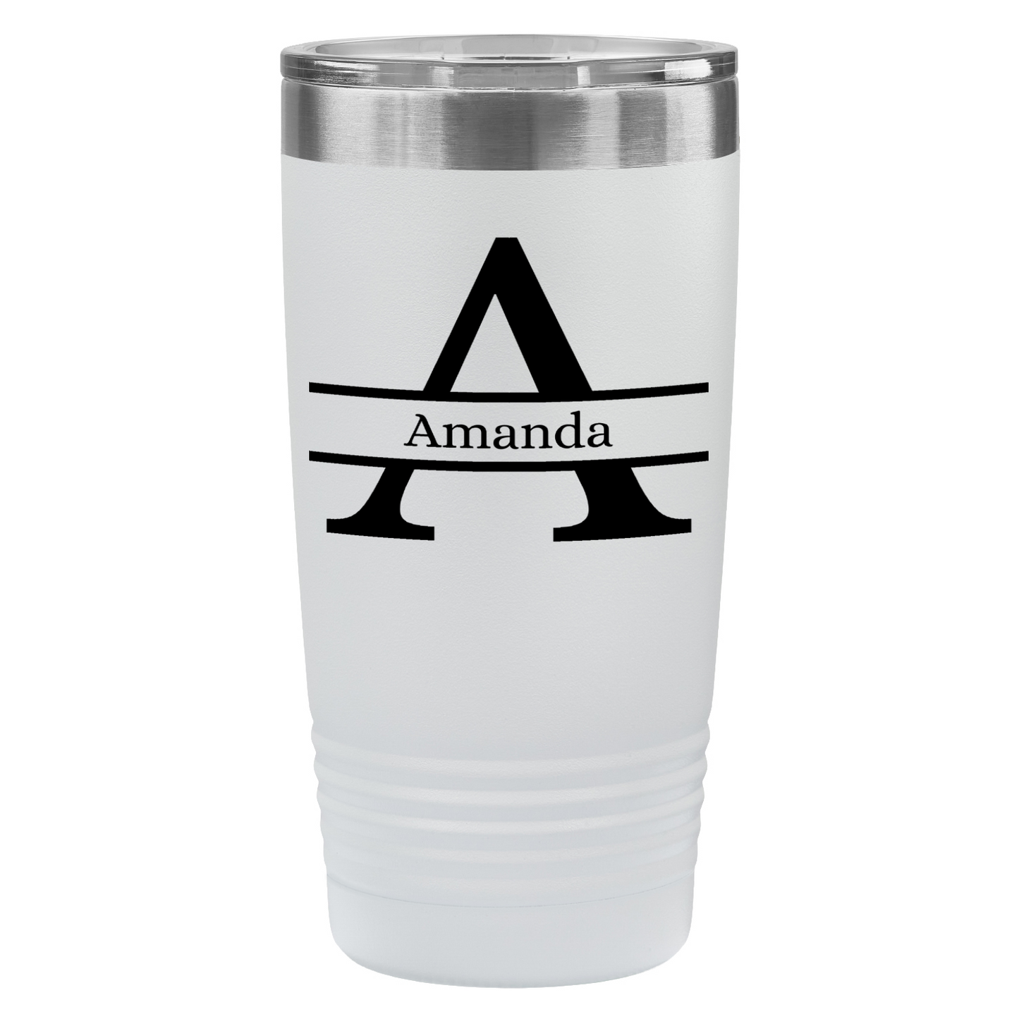 Gifts for her| Personalized 20oz Polar Camel Tumbler – Split Initial & Name Design