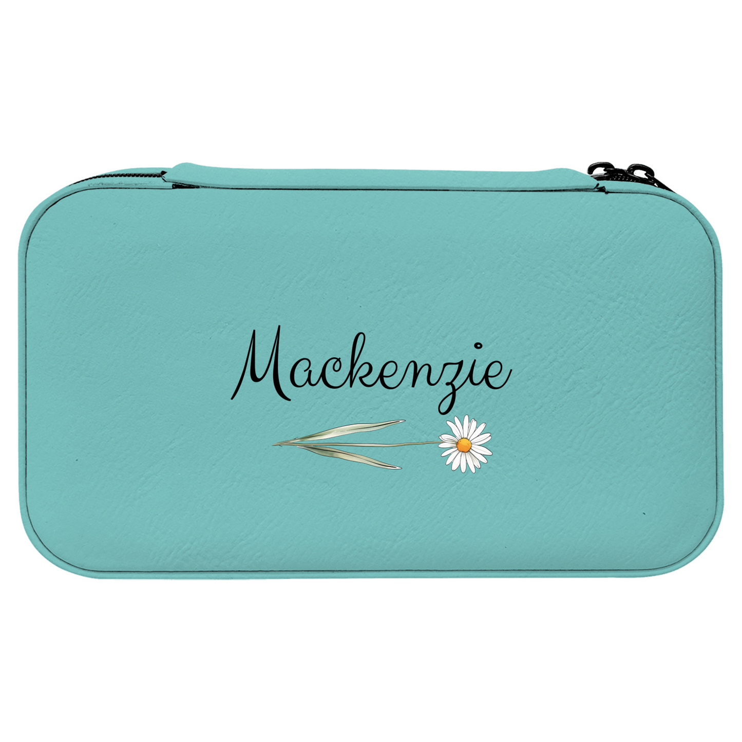 Personalized Birth Flower Jewelry Box – Custom Travel Organizer