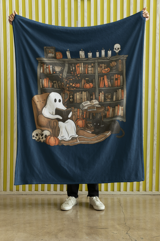 Get trendy with Cozy Halloween Spooky Ghost Reading Blanket -  available at Good Gift Company. Grab yours for $39.99 today!