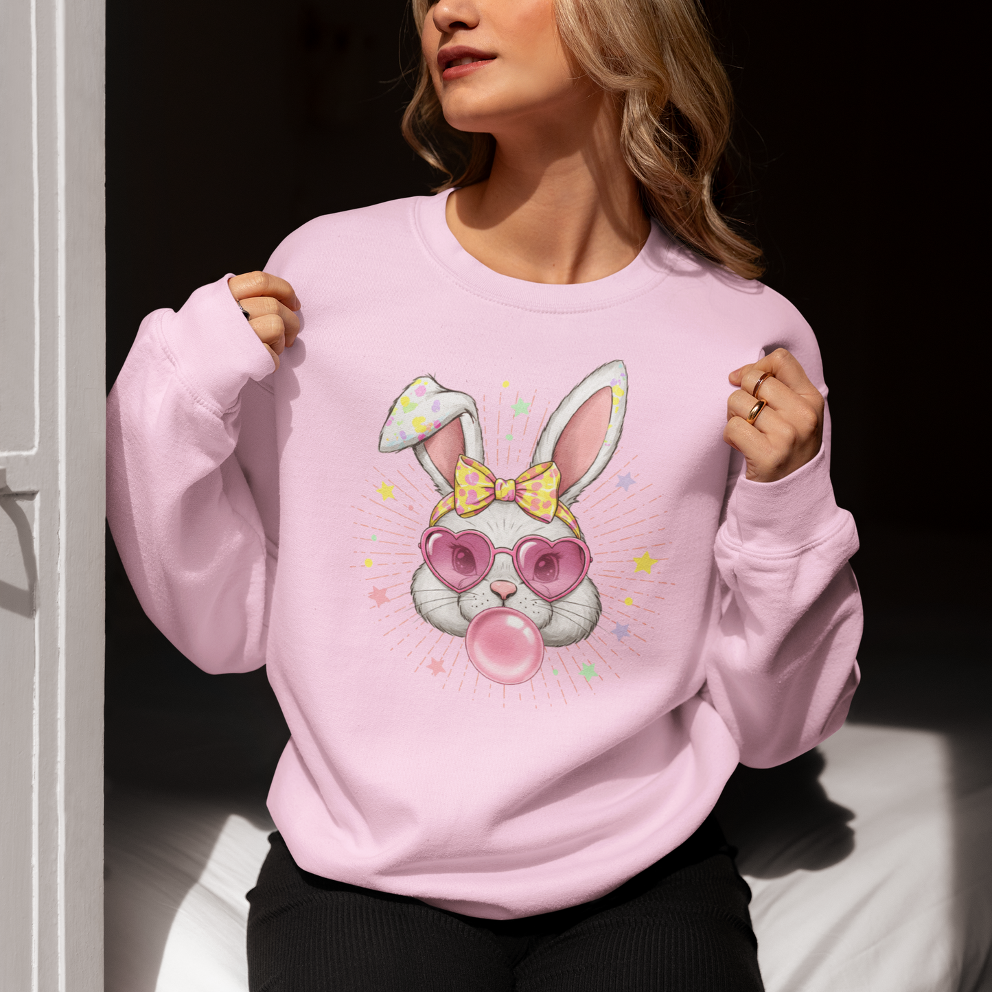 Coquette Bunny T-Shirt or Sweatshirt – Cute Easter Aesthetic