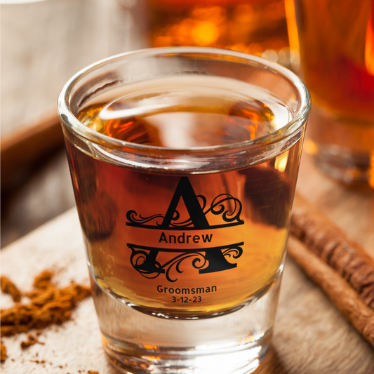 Get trendy with Monogrammed Shot Glass, 1.5oz -  available at Good Gift Company. Grab yours for $14.72 today!