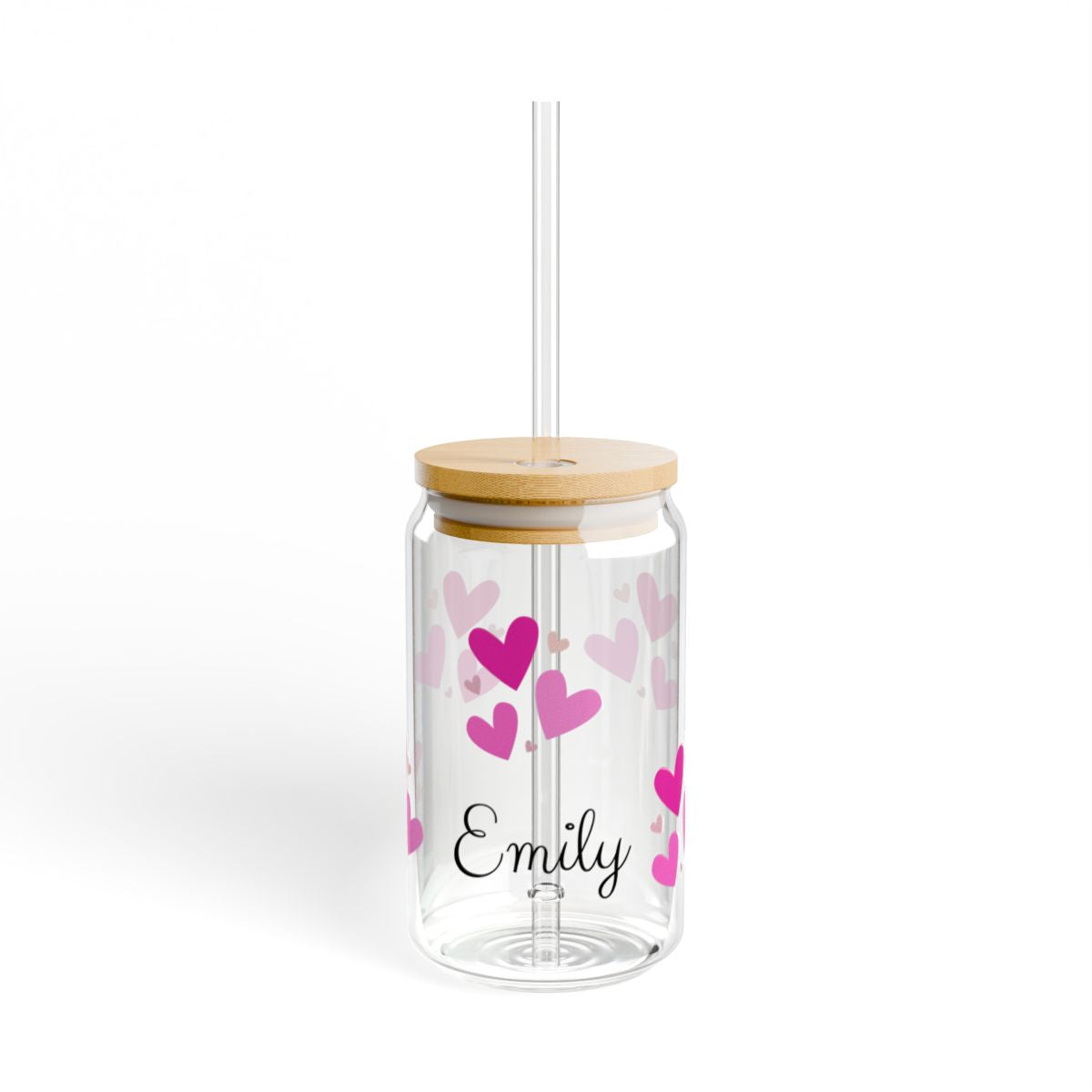 Personalized Valentine's Day Glass Tumbler – Stylish 16oz Sipper for Everyday Use 2.0