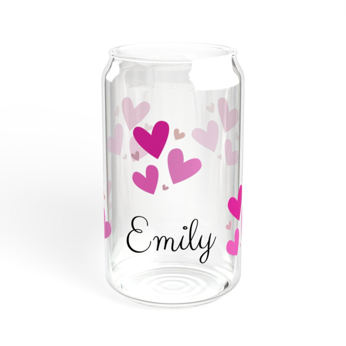 Personalized Valentine's Day Glass Tumbler – Stylish 16oz Sipper for Everyday Use 2.0