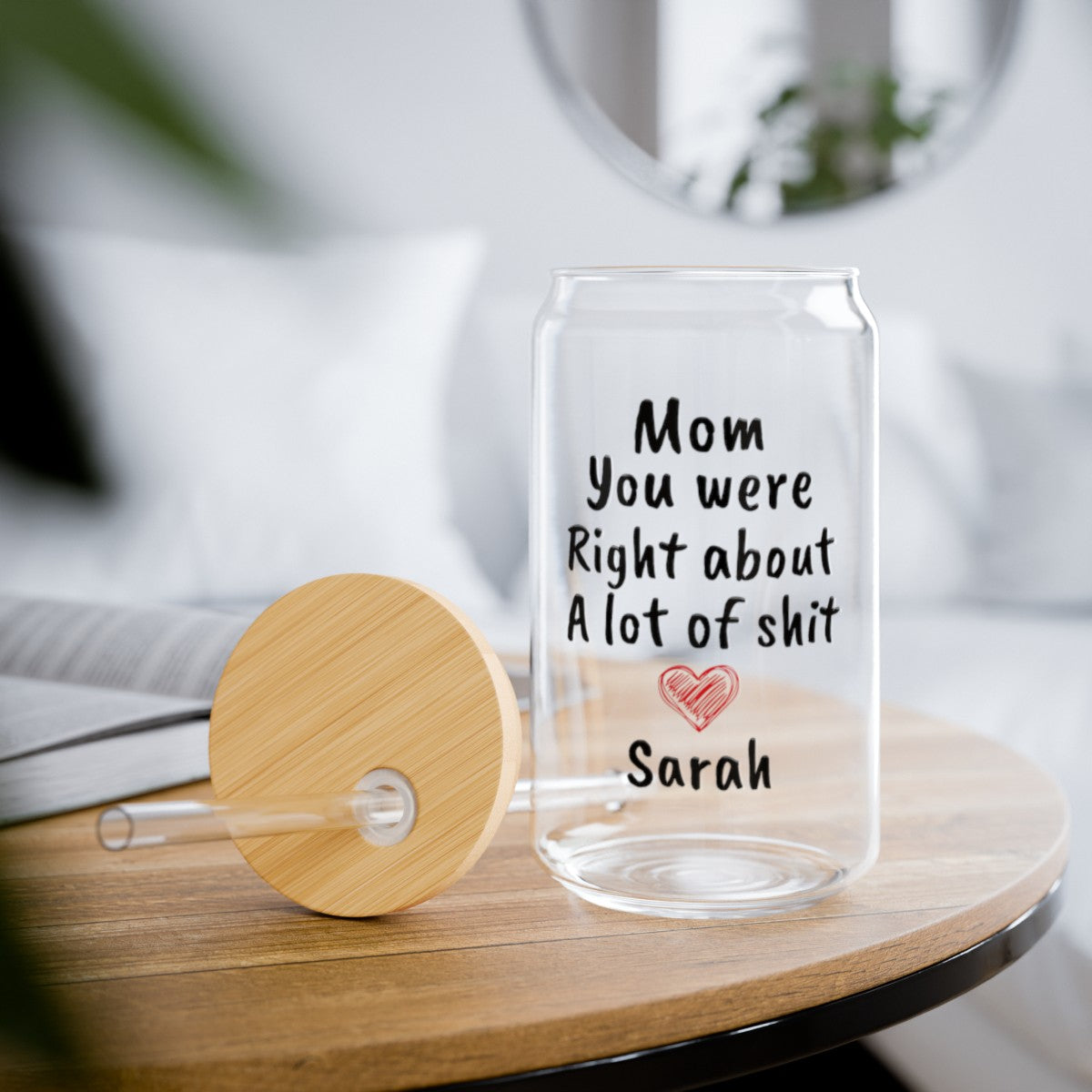 Get trendy with Mom, you were right about a lot Sipper Glass, 16oz -  available at Good Gift Company. Grab yours for $21.80 today!