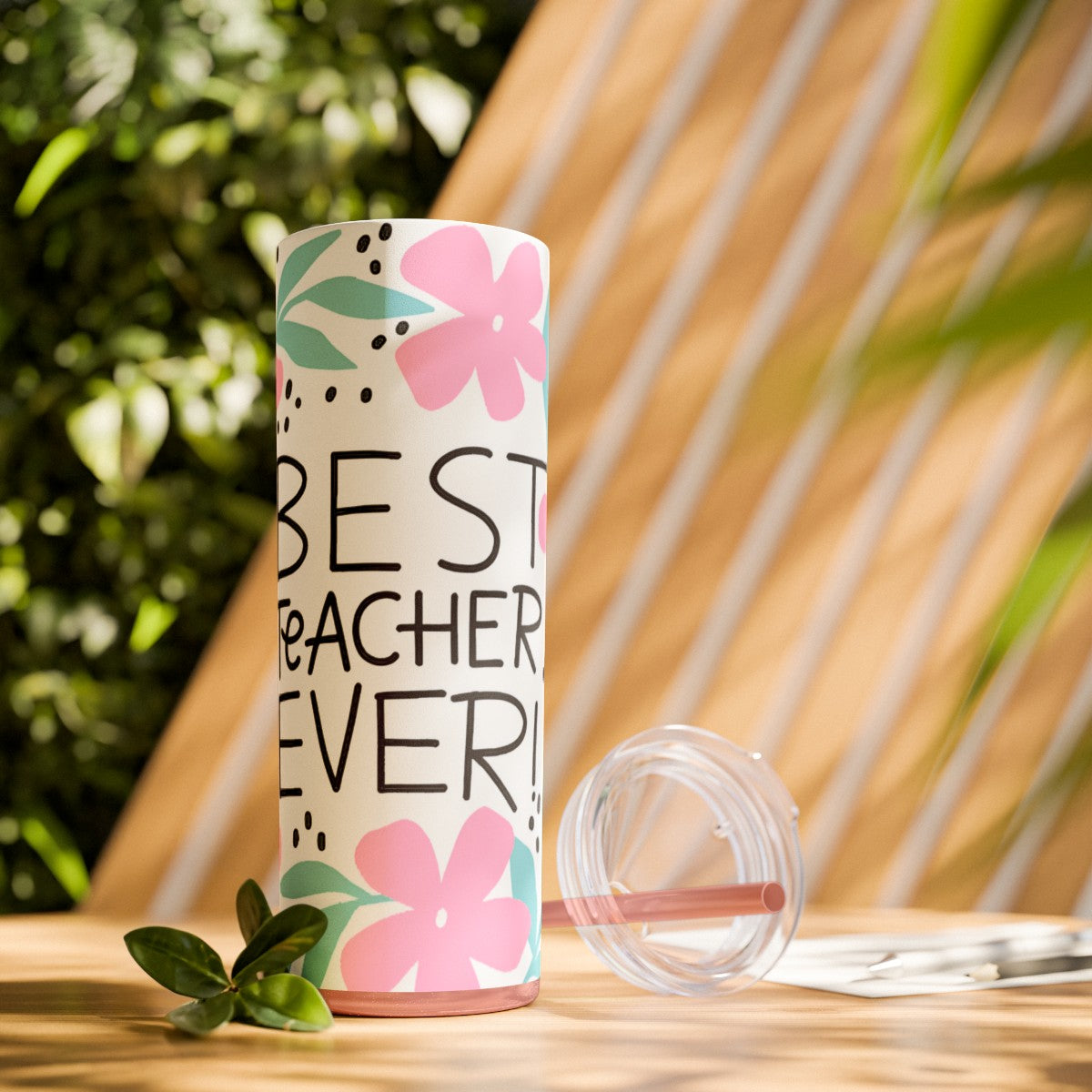 Get trendy with Best Teacher Ever! Skinny Tumbler with Straw, 20oz -  available at Good Gift Company. Grab yours for $44.20 today!