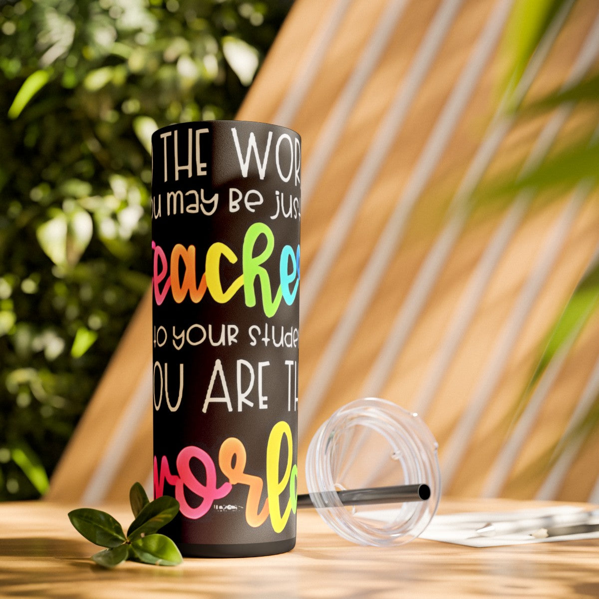 Get trendy with To The World may be just a Teacher Skinny Tumbler with Straw, 20oz -  available at Good Gift Company. Grab yours for $28 today!