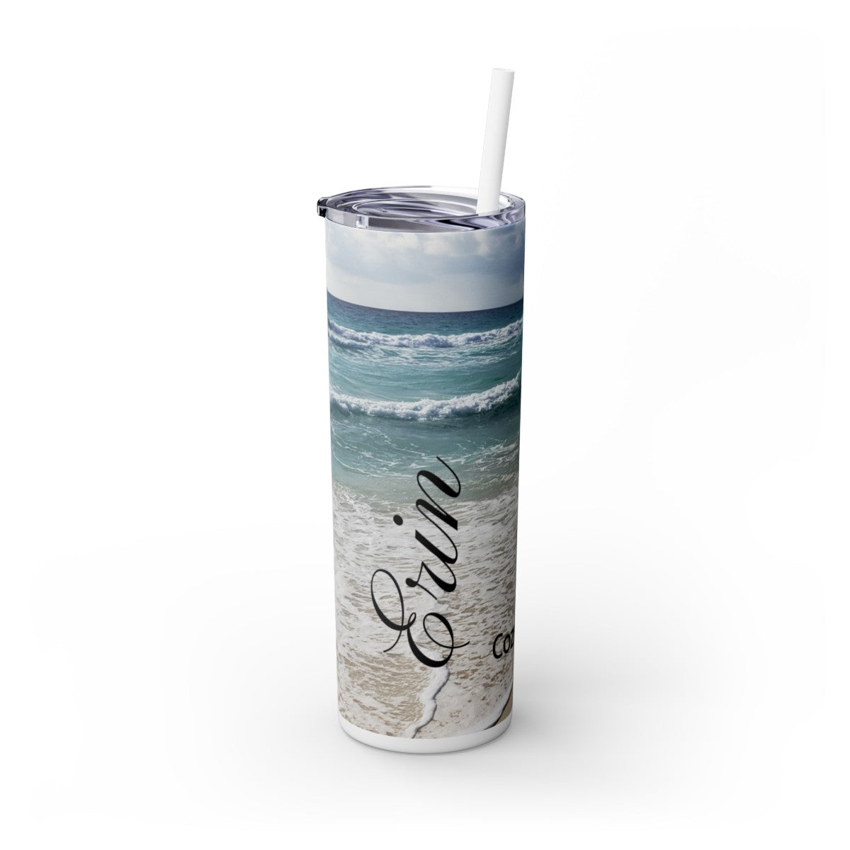 Get trendy with Personalized Vacation Skinny Tumbler with Straw, 20oz -  available at Good Gift Company. Grab yours for $44.20 today!
