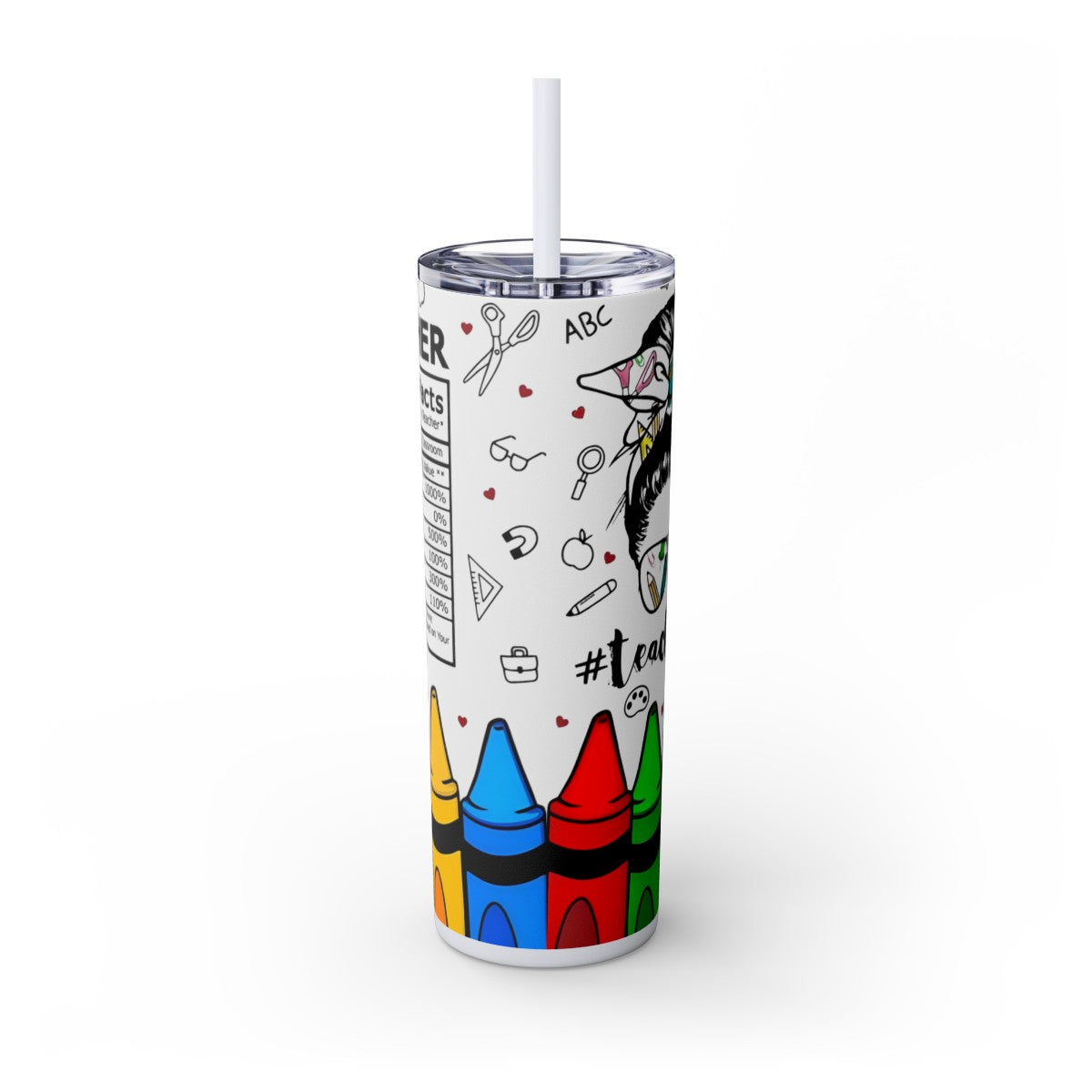 Get trendy with Teacher Life Skinny Tumbler with Straw, 20oz -  available at Good Gift Company. Grab yours for $28 today!