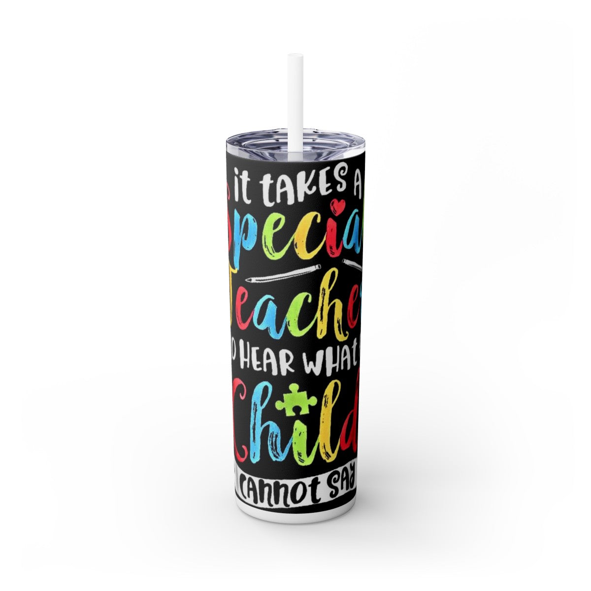 Get trendy with It Takes A Special Teacher Skinny Tumbler with Straw, 20oz -  available at Good Gift Company. Grab yours for $44.20 today!