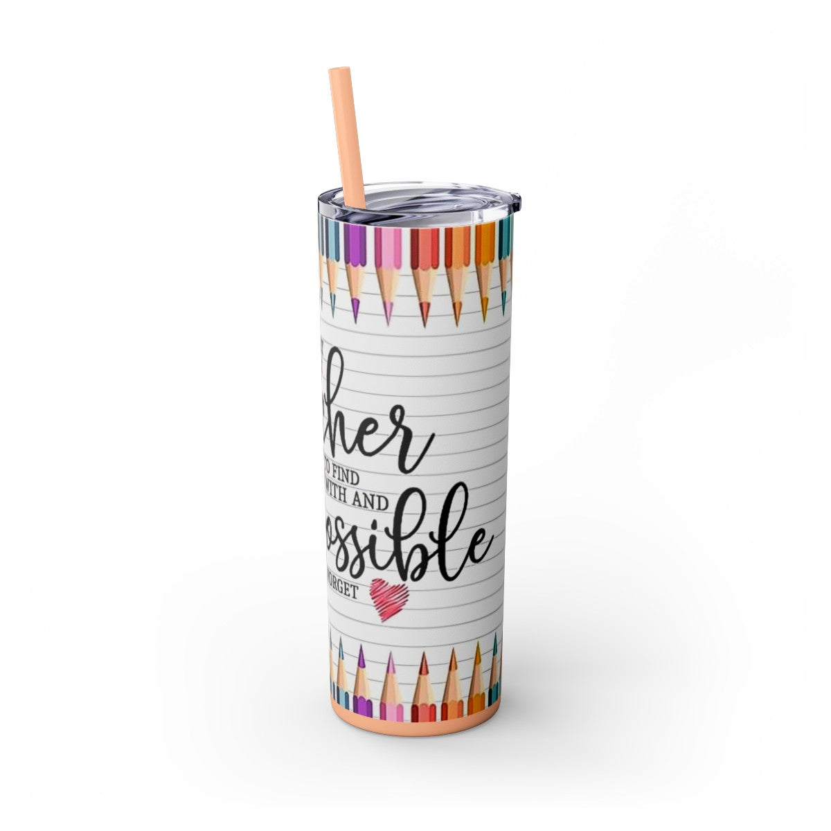 Get trendy with A Truly Great Teacher Skinny Tumbler with Straw, 20oz -  available at Good Gift Company. Grab yours for $24.99 today!