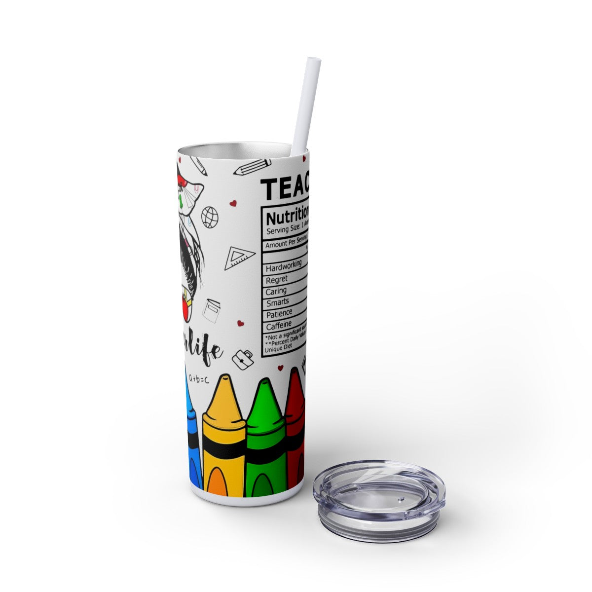 Get trendy with Teacher Life Skinny Tumbler with Straw, 20oz -  available at Good Gift Company. Grab yours for $28 today!