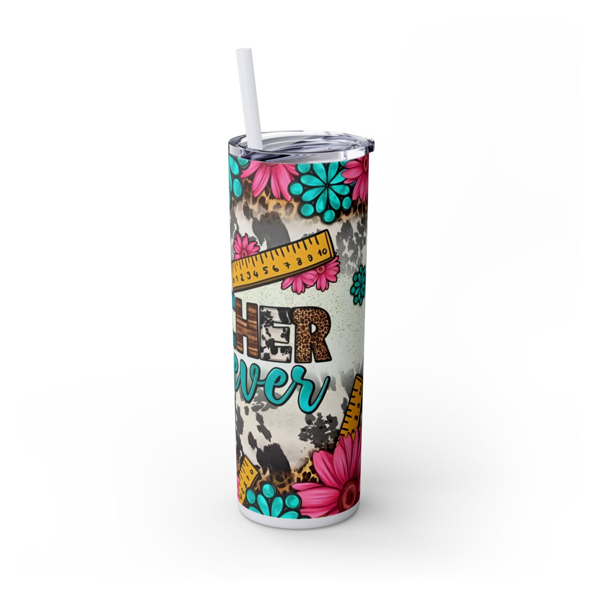 Get trendy with Best Teacher Ever Skinny Tumbler with Straw, 20oz -  available at Good Gift Company. Grab yours for $44.20 today!