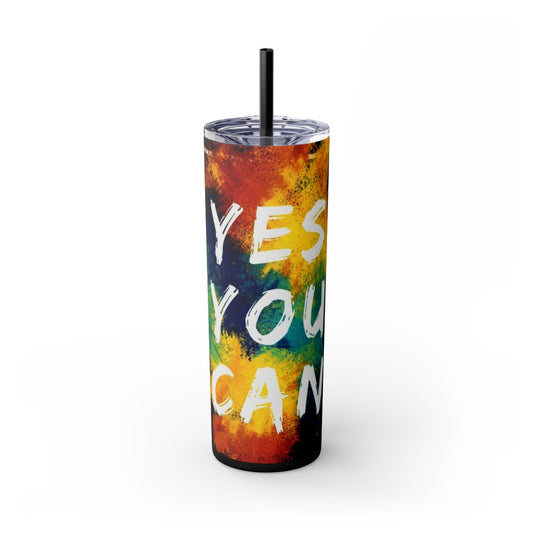 Get trendy with Yes You Can Skinny Tumbler with Straw, 20oz -  available at Good Gift Company. Grab yours for $44.20 today!