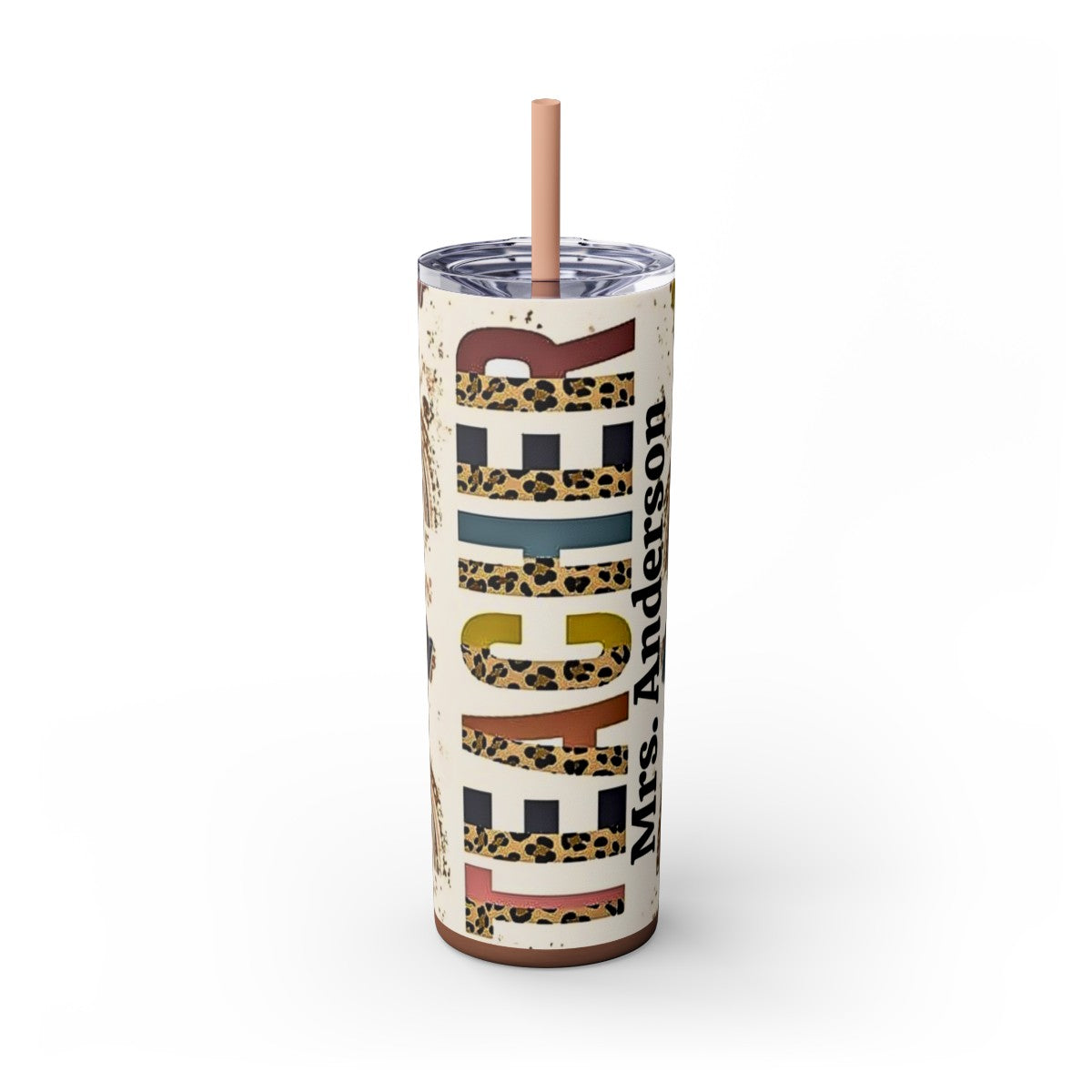 Get trendy with Personalized Teacher Skinny Tumbler with Straw, 20oz -  available at Good Gift Company. Grab yours for $44.20 today!