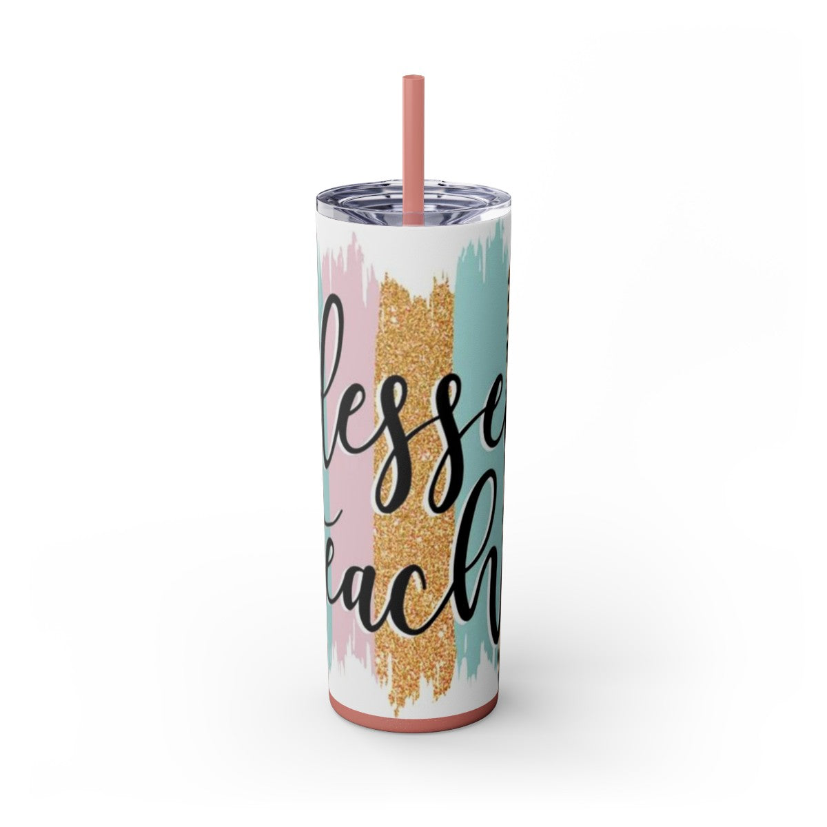 Get trendy with Blessed Teacher Skinny Tumbler with Straw, 20oz -  available at Good Gift Company. Grab yours for $28 today!