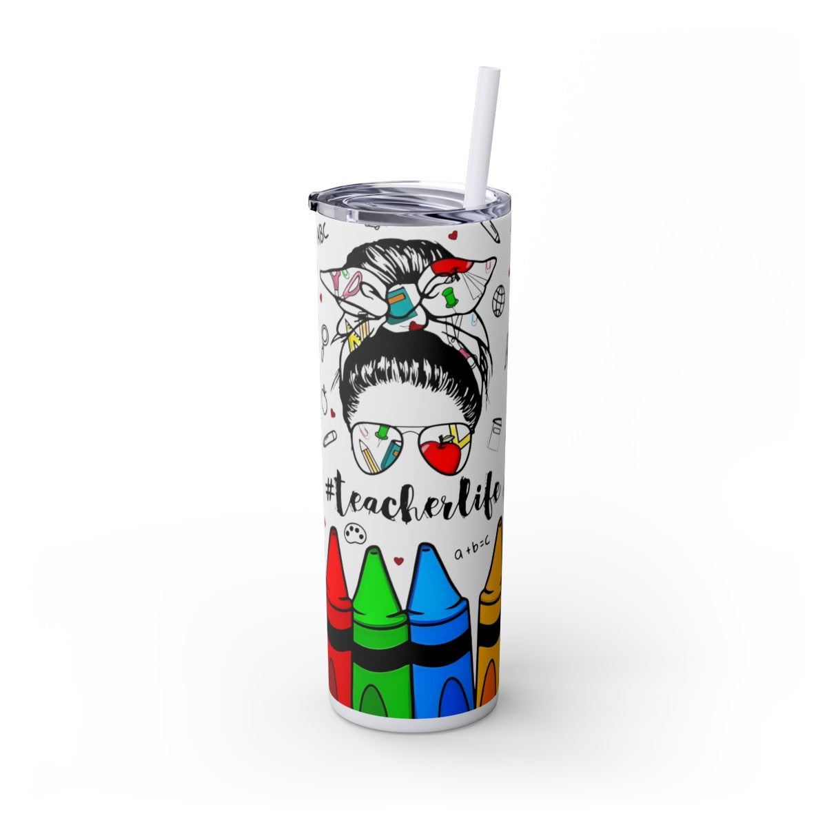 Get trendy with Teacher Life Skinny Tumbler with Straw, 20oz -  available at Good Gift Company. Grab yours for $28 today!