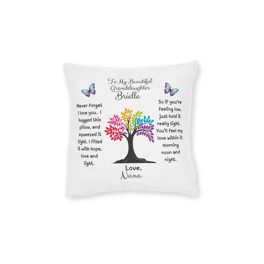 Granddaughter Message Pillow