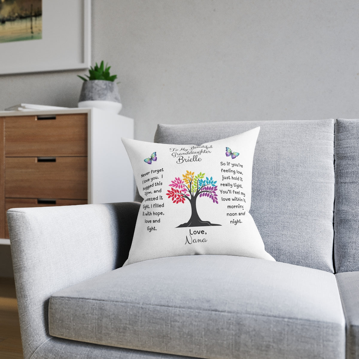 Granddaughter Message Pillow