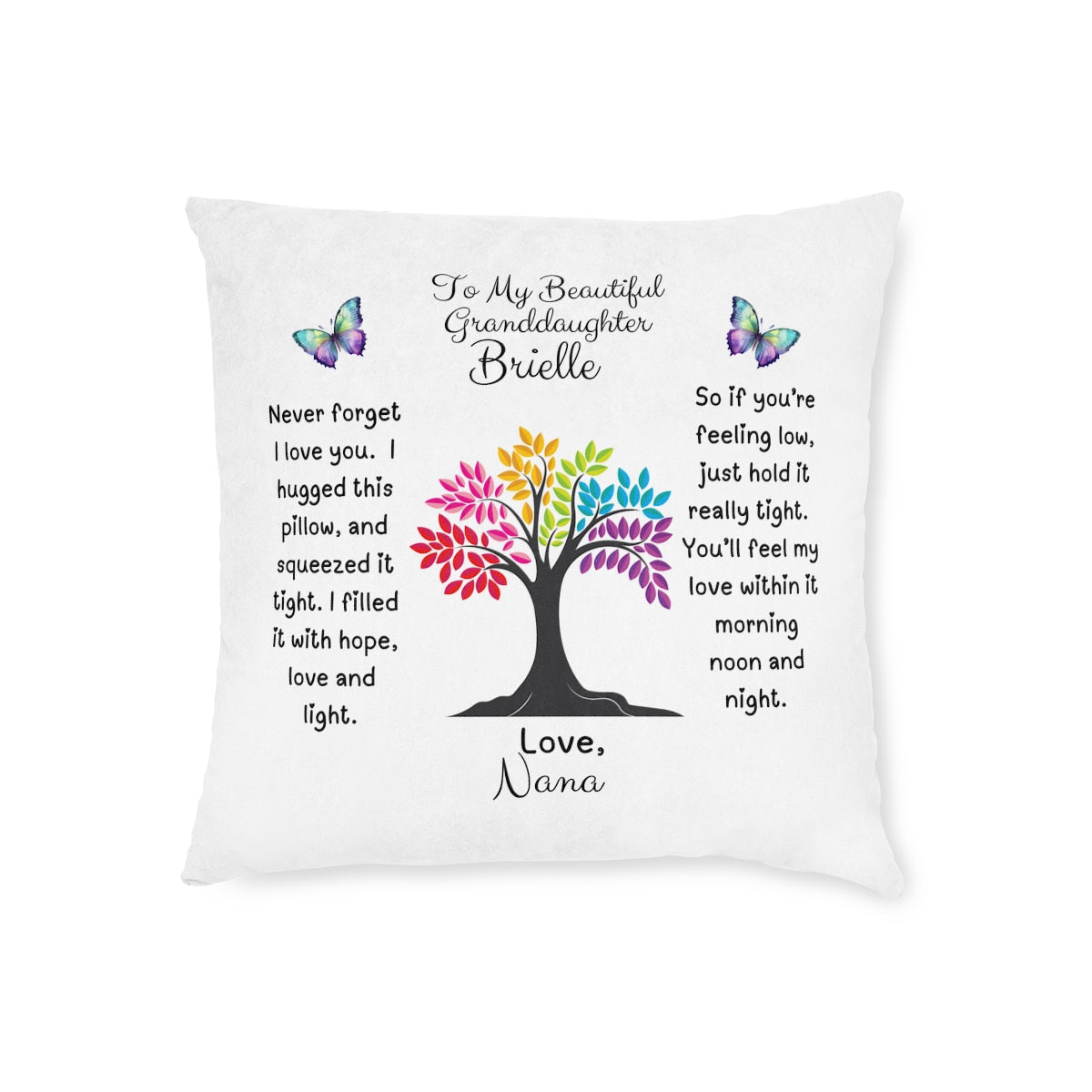 Granddaughter Message Pillow