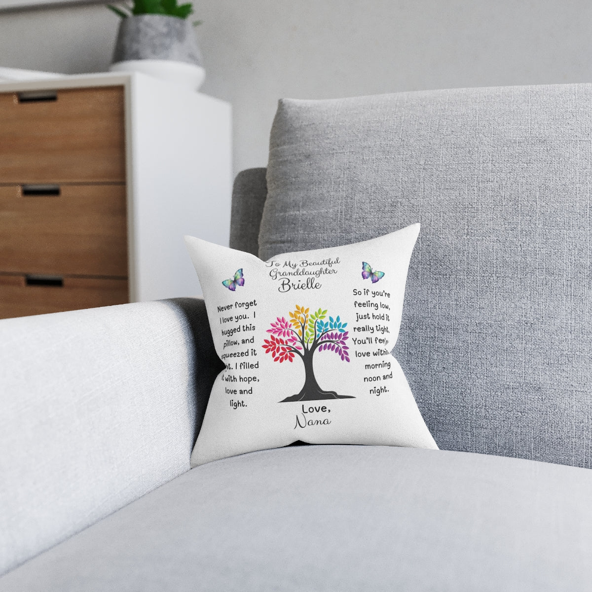 Granddaughter Message Pillow