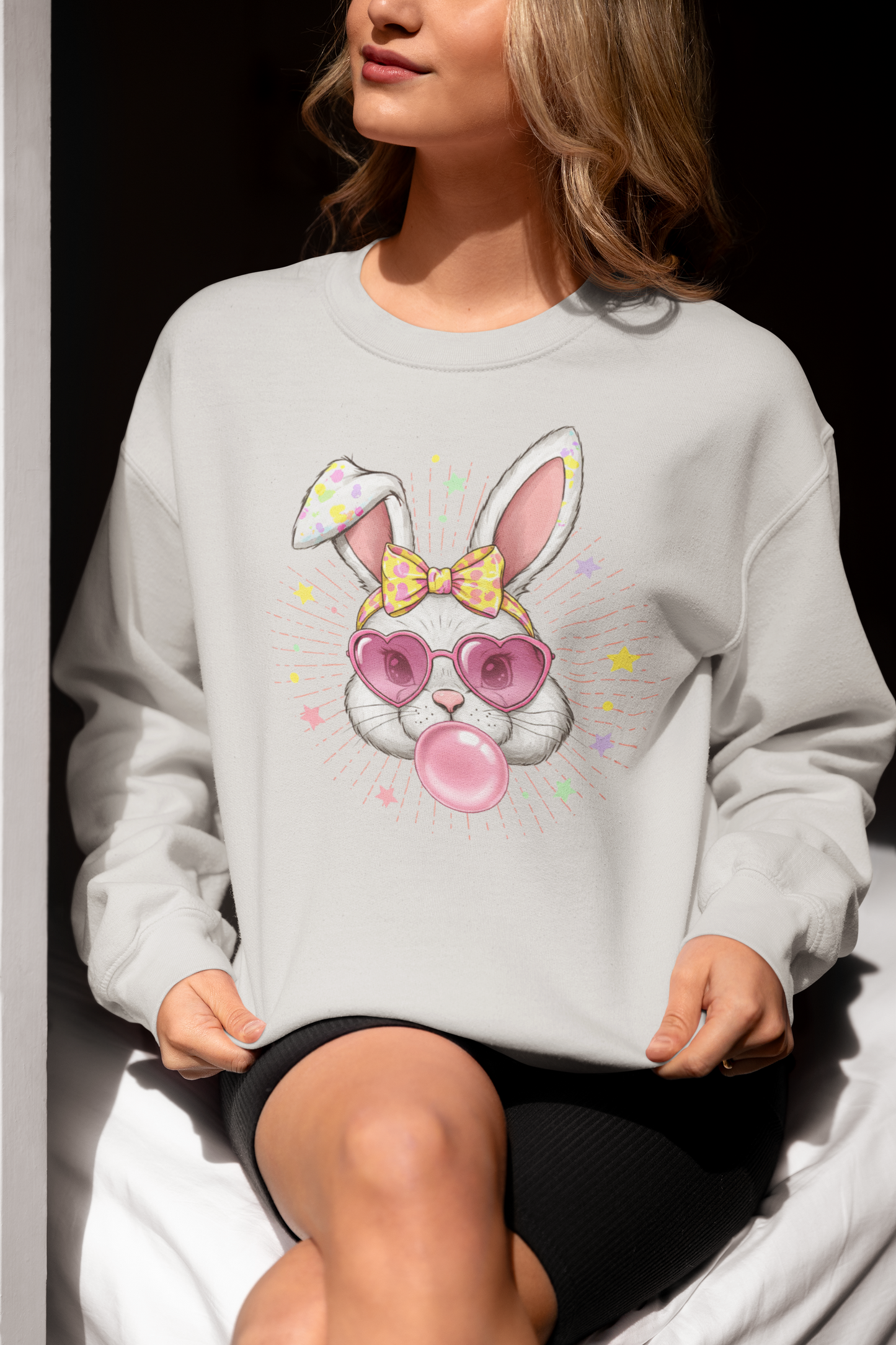 Coquette Bunny T-Shirt or Sweatshirt – Cute Easter Aesthetic