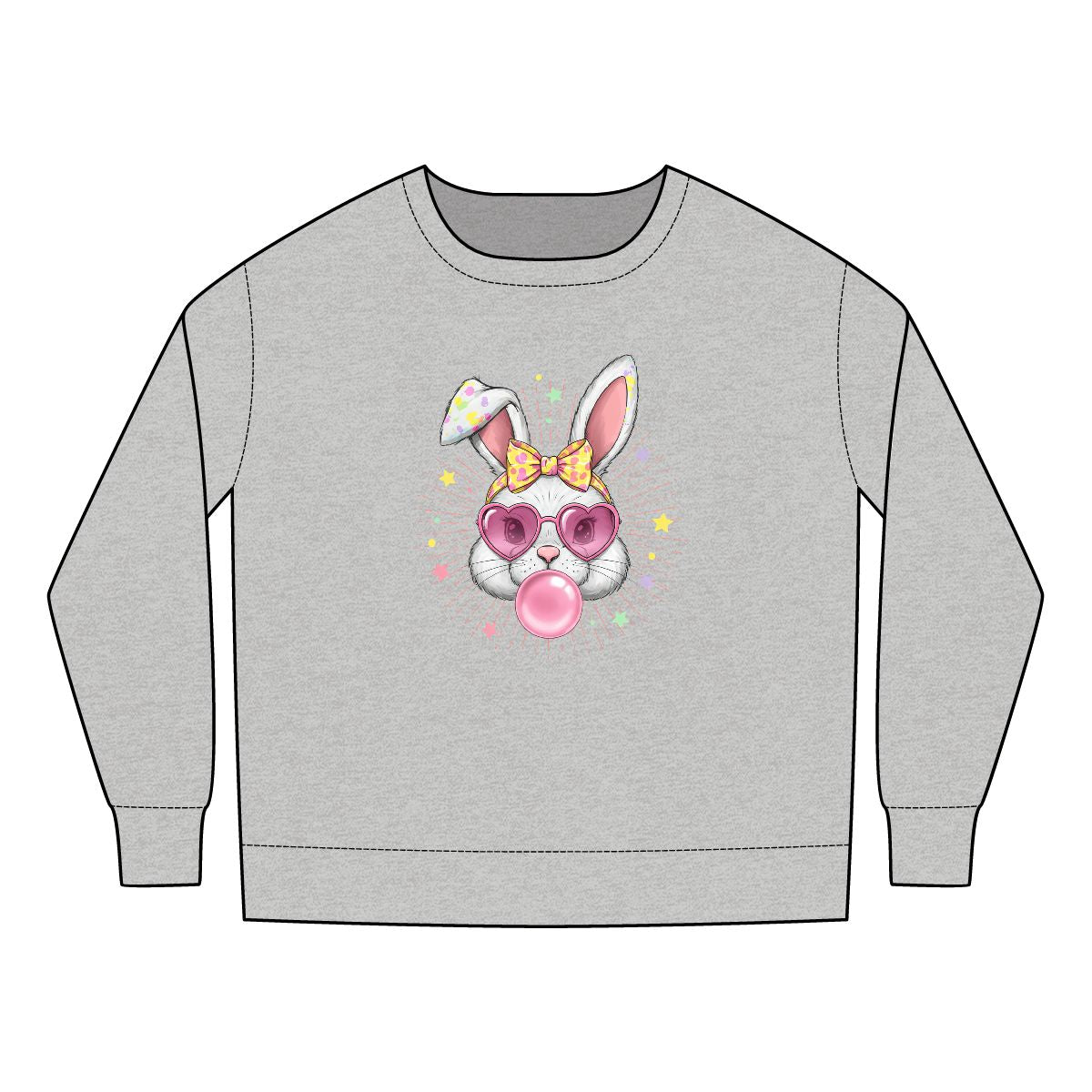 Kids & Toddlers Coquette Bunny T-Shirt or Sweatshirt – Cute Easter Aesthetic 2.0