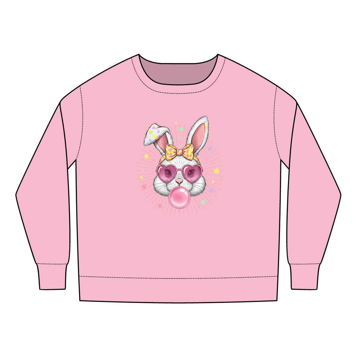 Kids & Toddlers Coquette Bunny T-Shirt or Sweatshirt – Cute Easter Aesthetic 2.0