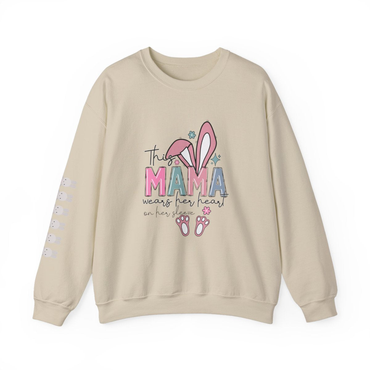 Personalized Easter Mama Sweatshirt – Custom Bunny Family