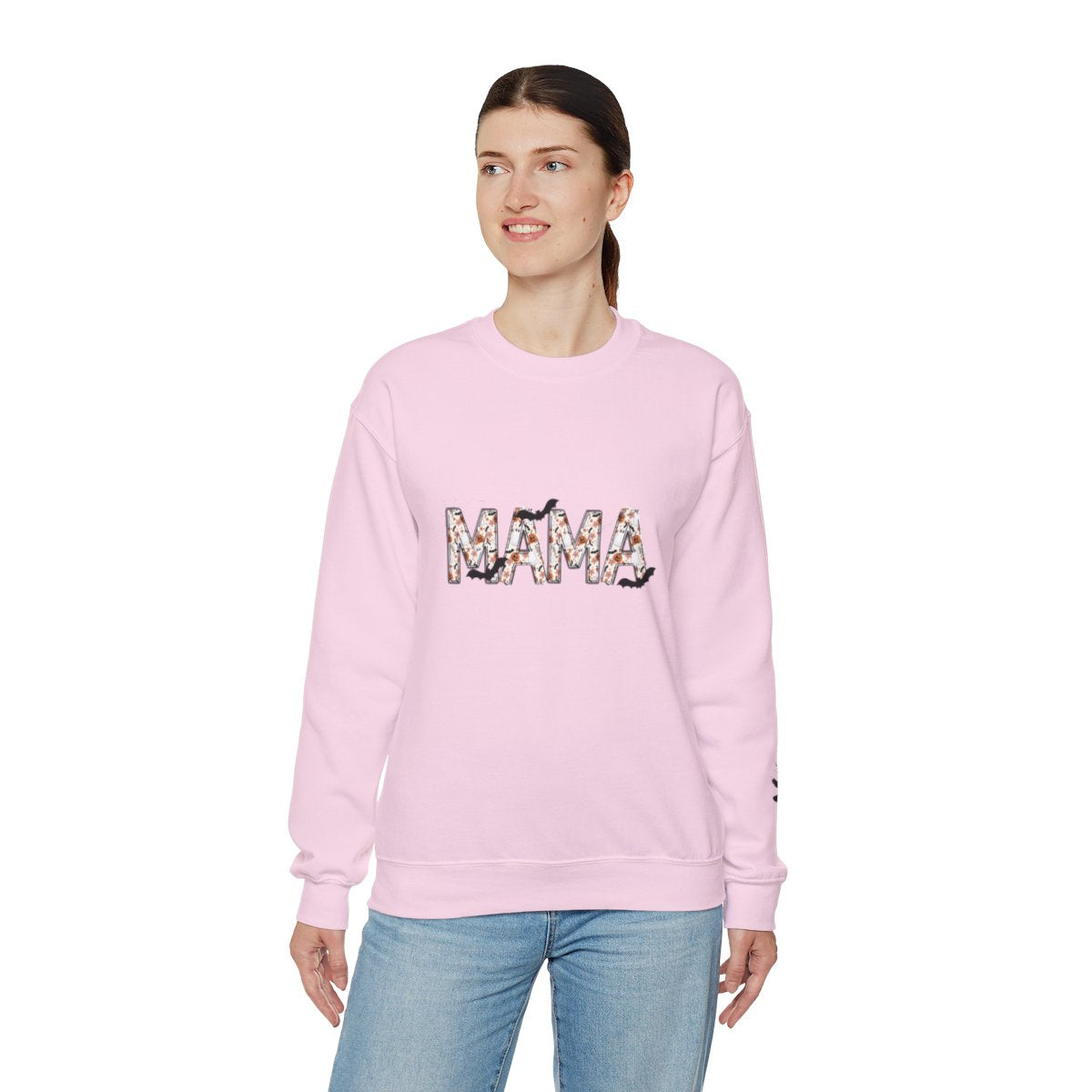 Spooky and Personalized Mama Halloween Crewneck Sweatshirt