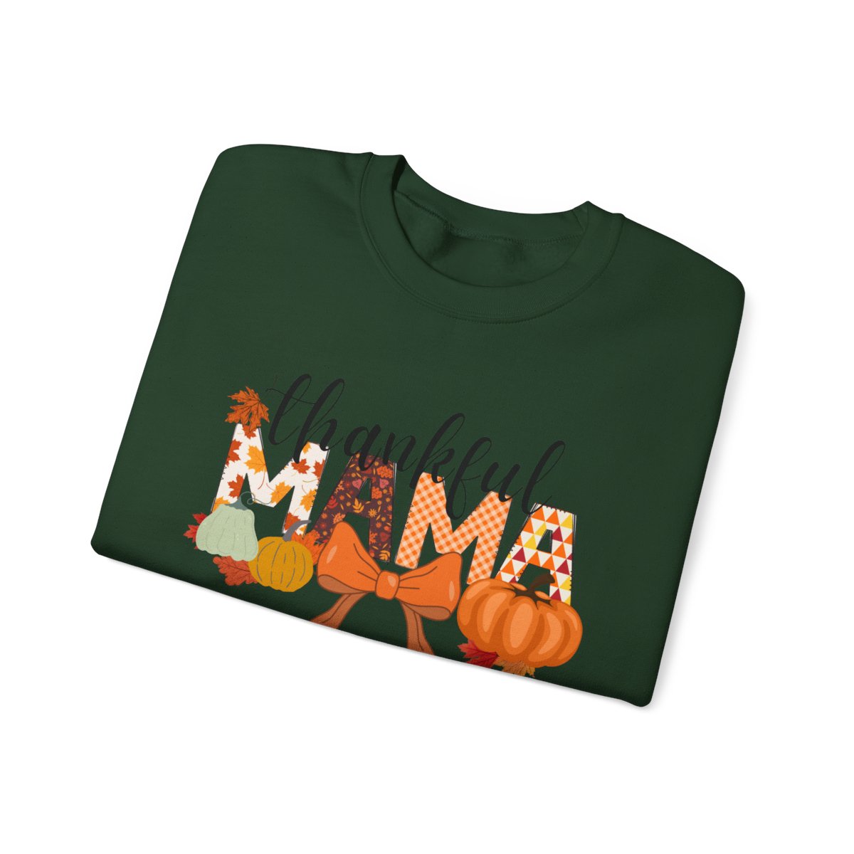 Fall| Thankful Mama Sweatshirt:  Personalized Heart on Sleeve Version